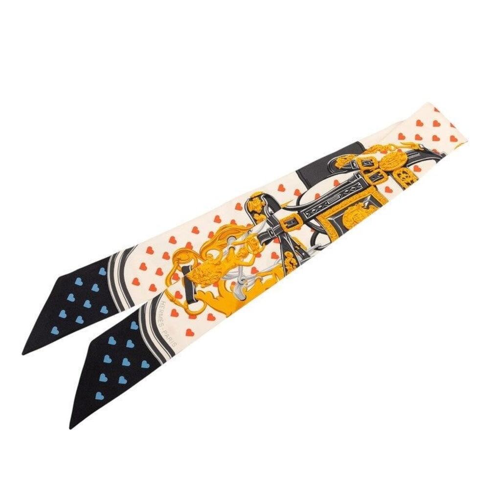 Hermes Brides de Gala LOVE Twilly Silk Scarf Multicolor